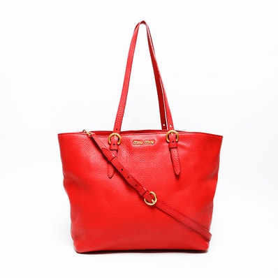 ミュウ ミュウ Miu Miu レザー 2way ショルダーバッグ【中古】