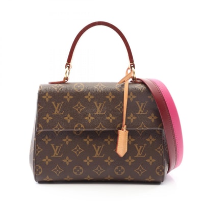 ルイ・ヴィトン LOUIS VUITTON クリュニーBB モノグラム ローズ 2WAY ハンドバッグ バッグ PVCコーティングキャンバス レザー レディース ブラウン系 M42738 【中古】