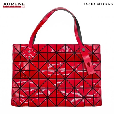 ISSEY MIYAKE イッセイミヤケ ハンドバッグ BAOBAO バオバオ CARTON カルトン トートバッグ 樹脂系 レッド レディース 【中古】