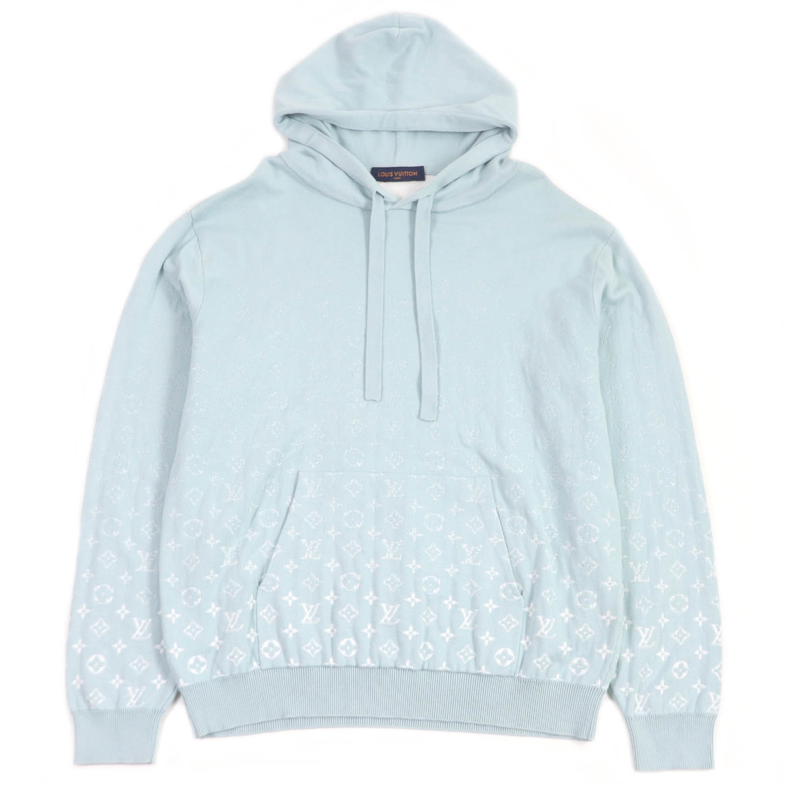 極美品 ルイヴィトン
 パーカー ライトブルー メンズ XL