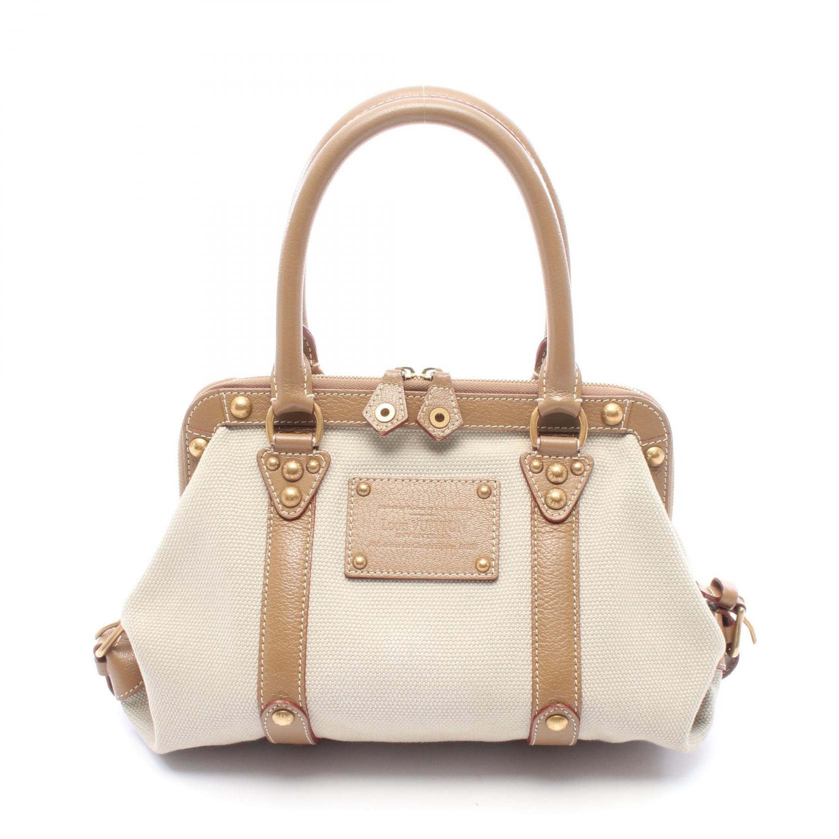ルイ・ヴィトン LOUIS VUITTON トアルトリアノン サックドニュイMM ハンドバッグ バッグ キャンバス レザー アンティグア ベージュ レディース アイボリー系 / ベージュ系 M48826 【中古】