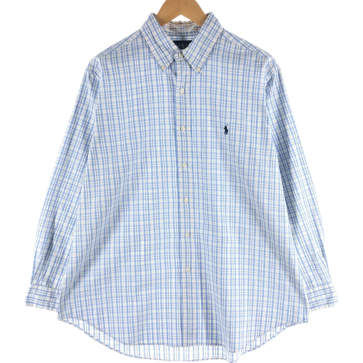 古着 ラルフローレン Ralph Lauren CLASSIC FIT 長袖 ボタンダウンチェックシャツ メンズXL相当/eaa539278