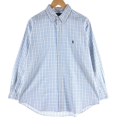 古着 ラルフローレン Ralph Lauren CLASSIC FIT 長袖 ボタンダウンチェックシャツ メンズXL相当/eaa539278