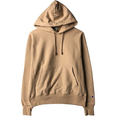 古着 チャンピオン Champion REVERSE WEAVE リバースウィーブ 目無し 無地 ブランクスウェットシャツ パーカー メンズS相当/eaa601774