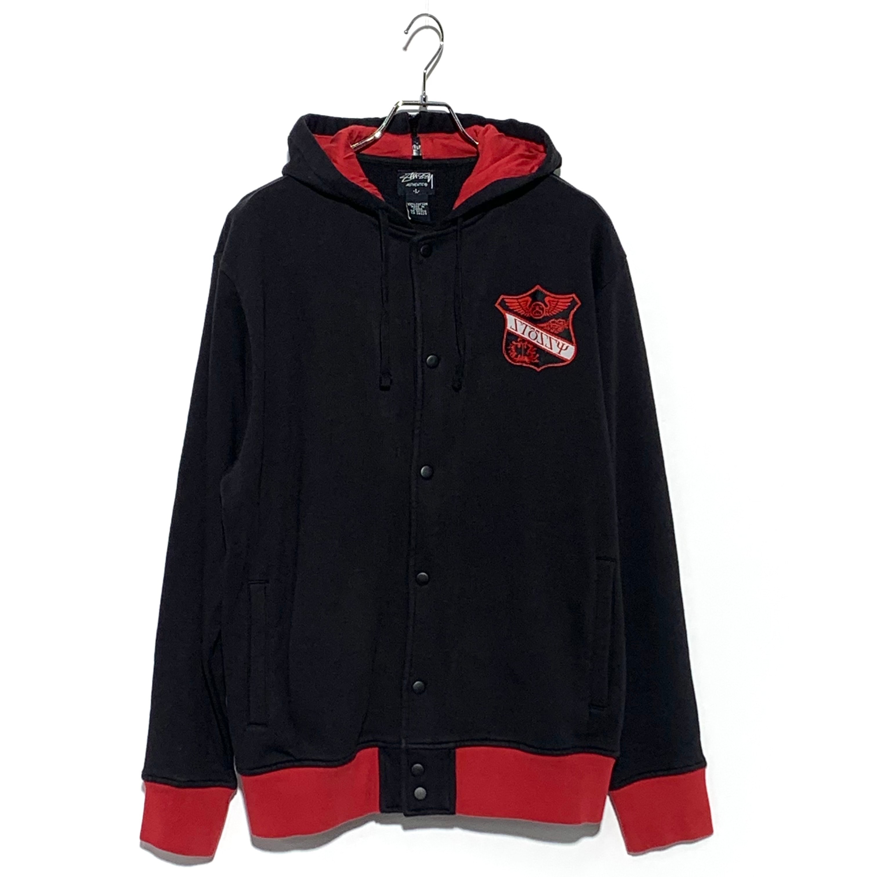 STUSSY snap zip up foodie Black
