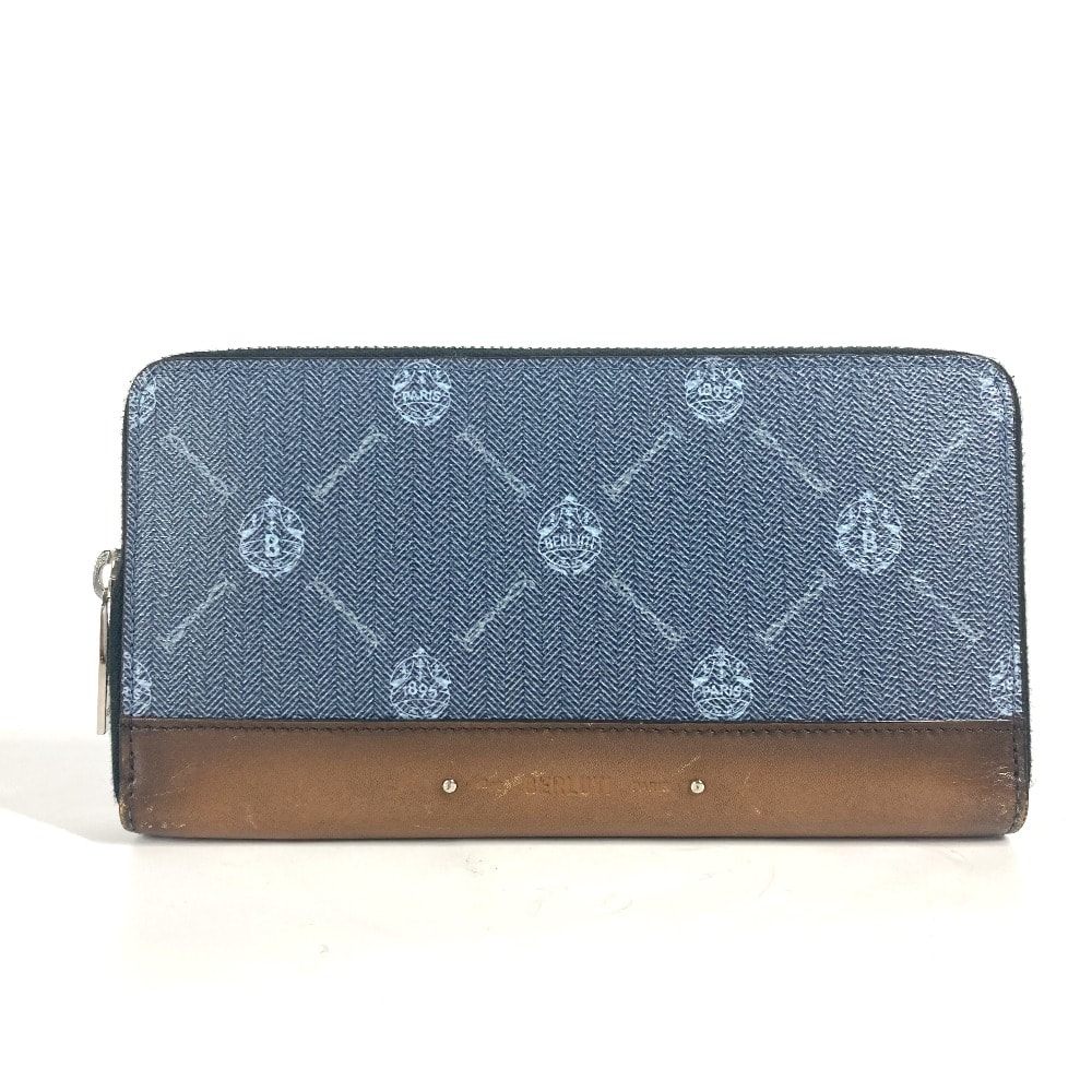 ベルルッティ Berluti ITAUBA イタウバ ロングウォレット ラウンドファスナー 長財布 レザー ブルー