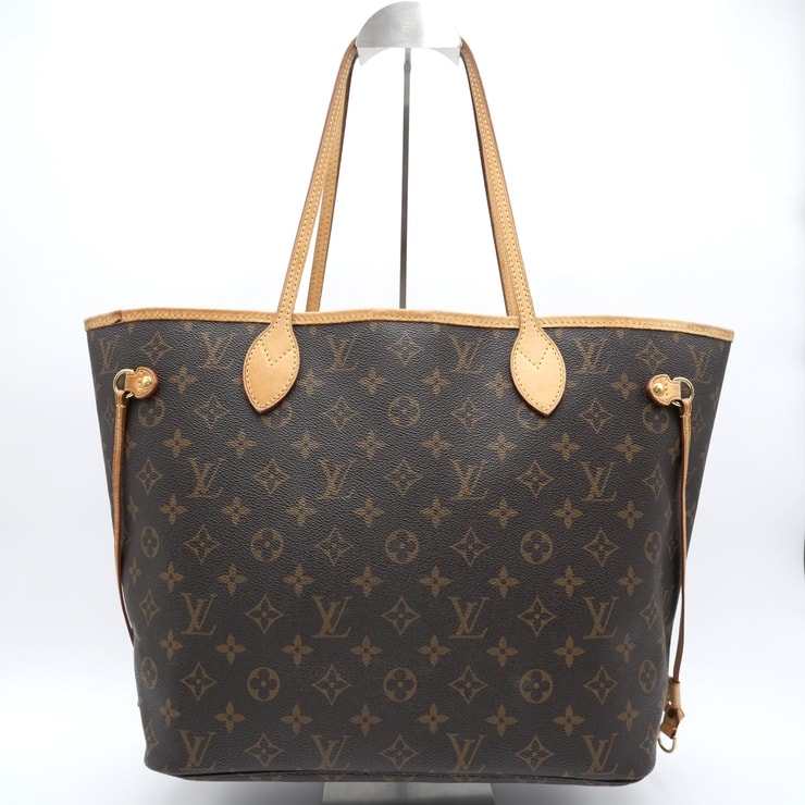 LOUIS VUITTON(ルイ・ヴィトン)ネヴァーフルMM モノグラム トートバッグ ブラウン PVC レザー ゴールド金具 レディース【中古】