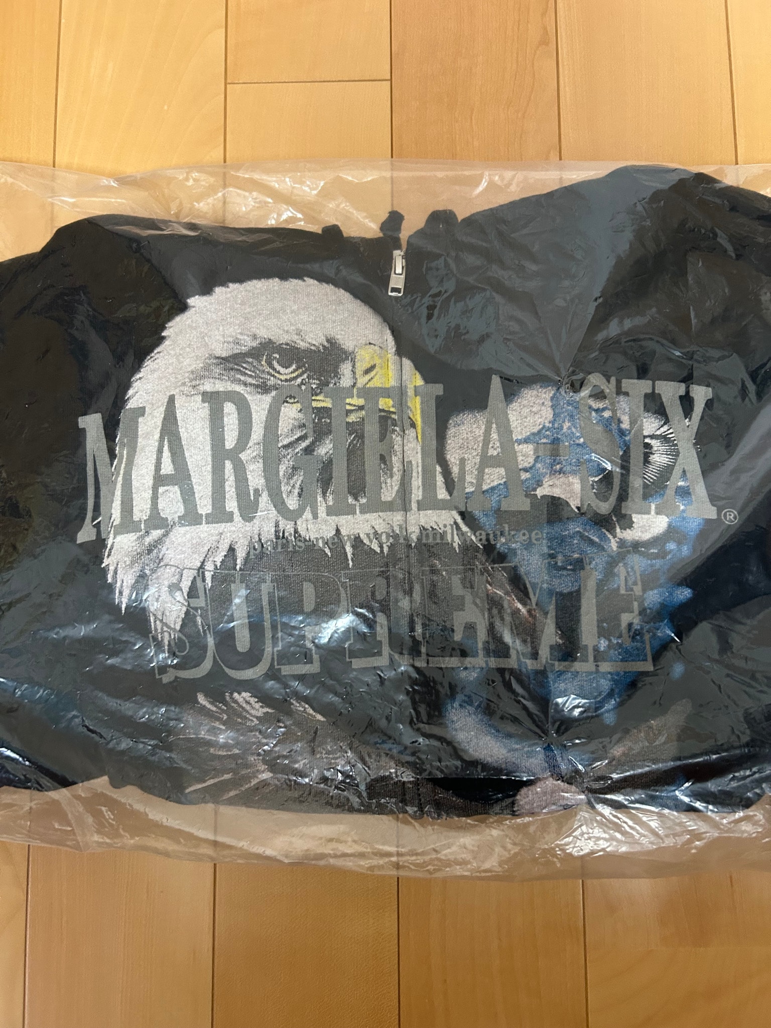 Supreme x MM6 Maison Margiela Eagle Zip Up Hooded Sweatshirt "Black"
