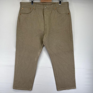 古着 リーバイス Levi's デニム パンツ Gパン ボタンフライ 大きいサイズ カラーデニム 501 ストレート W42 L30 グレー系 メンズ