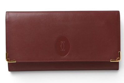 カルティエ クラッチバッグ/ビジネスバッグ マストライン Cartier ヴィンテージ メンズバッグ レザー ボルドー 【中古】