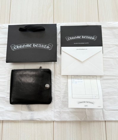 美品/インボイス原本付き/付属品完備/値下げ交渉可能 / 正規品!CHROME HEARTS クロムハーツ ワンスナップ 1SNAP ウォレット 財布