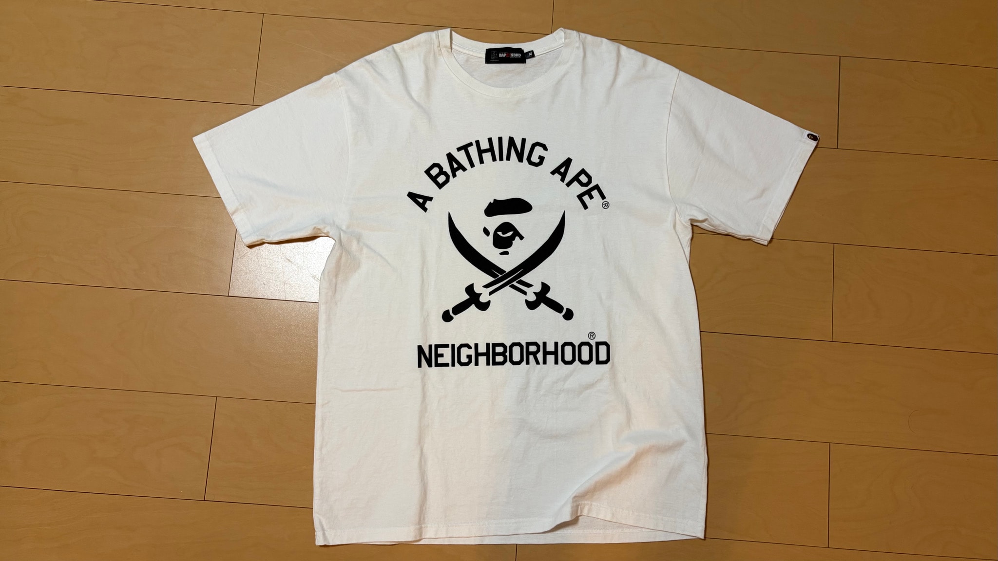 NEIGHBORHOOD x A BATHING APE Tee #2 "White"