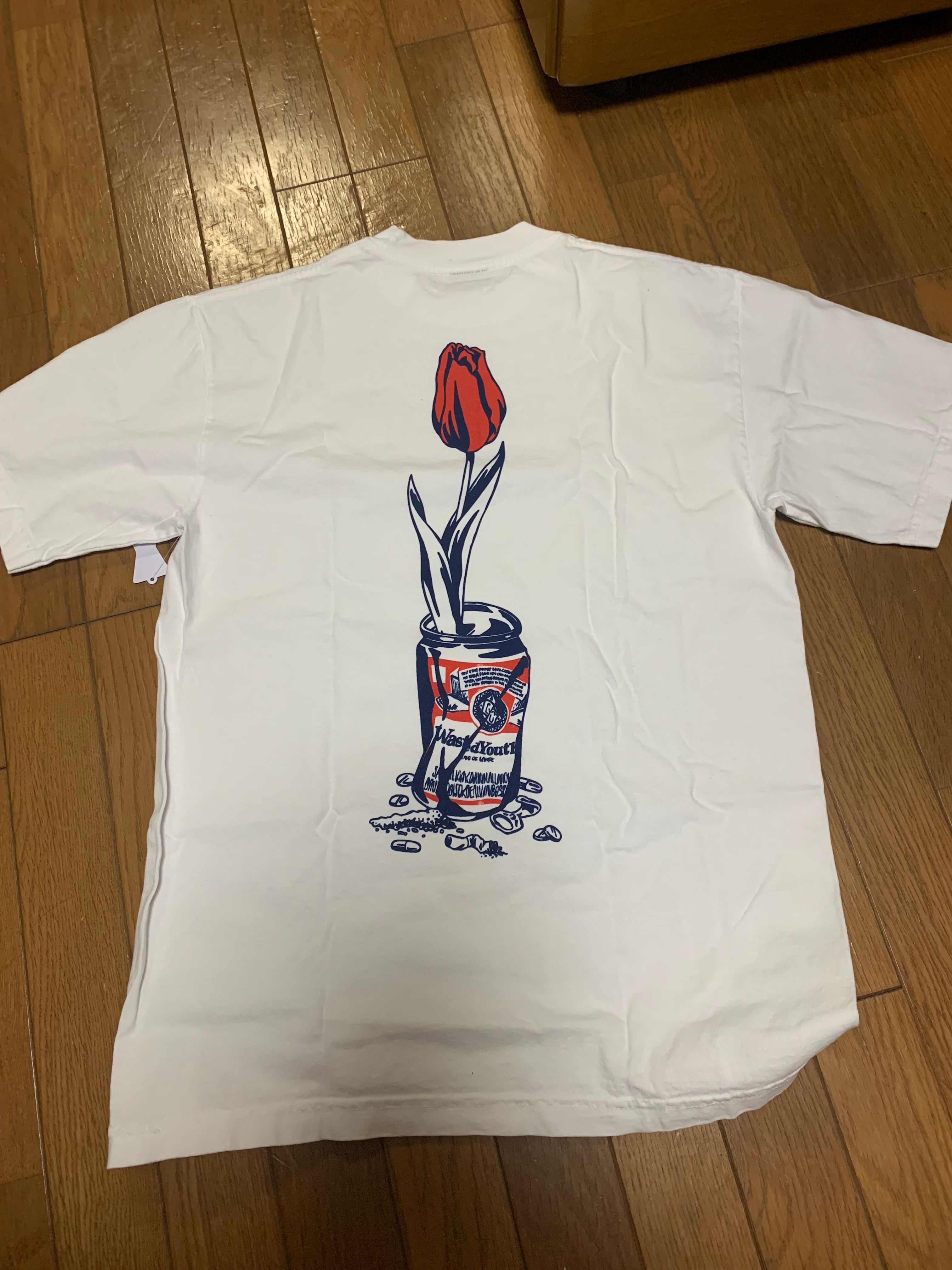 Wasted Youth FLOWER CAN TEE "White" / VERDY