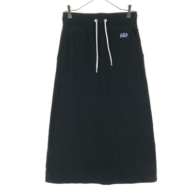 GAP ギャップ スウェット ロングスカート S ブラック