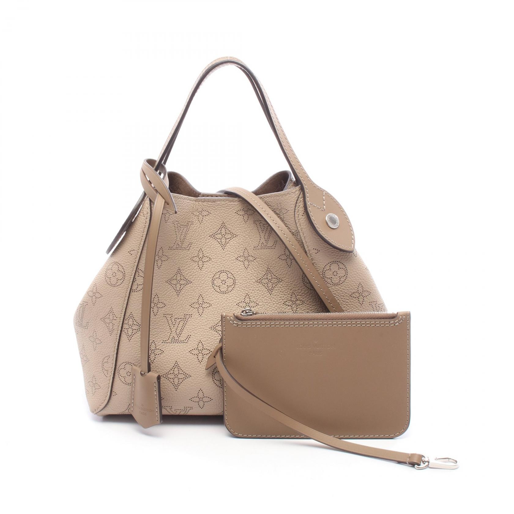 ルイ・ヴィトン LOUIS VUITTON ヒナPM 2WAY ハンドバッグ バッグ レザー マヒナ ガレ レディース ベージュ系 M54351 【中古】