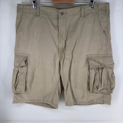 古着 リーバイス Levi's パンツ カーゴ ジッパーフライ 大きいサイズ ショーツ ハーフパンツ w40 ベージュ系 メンズ