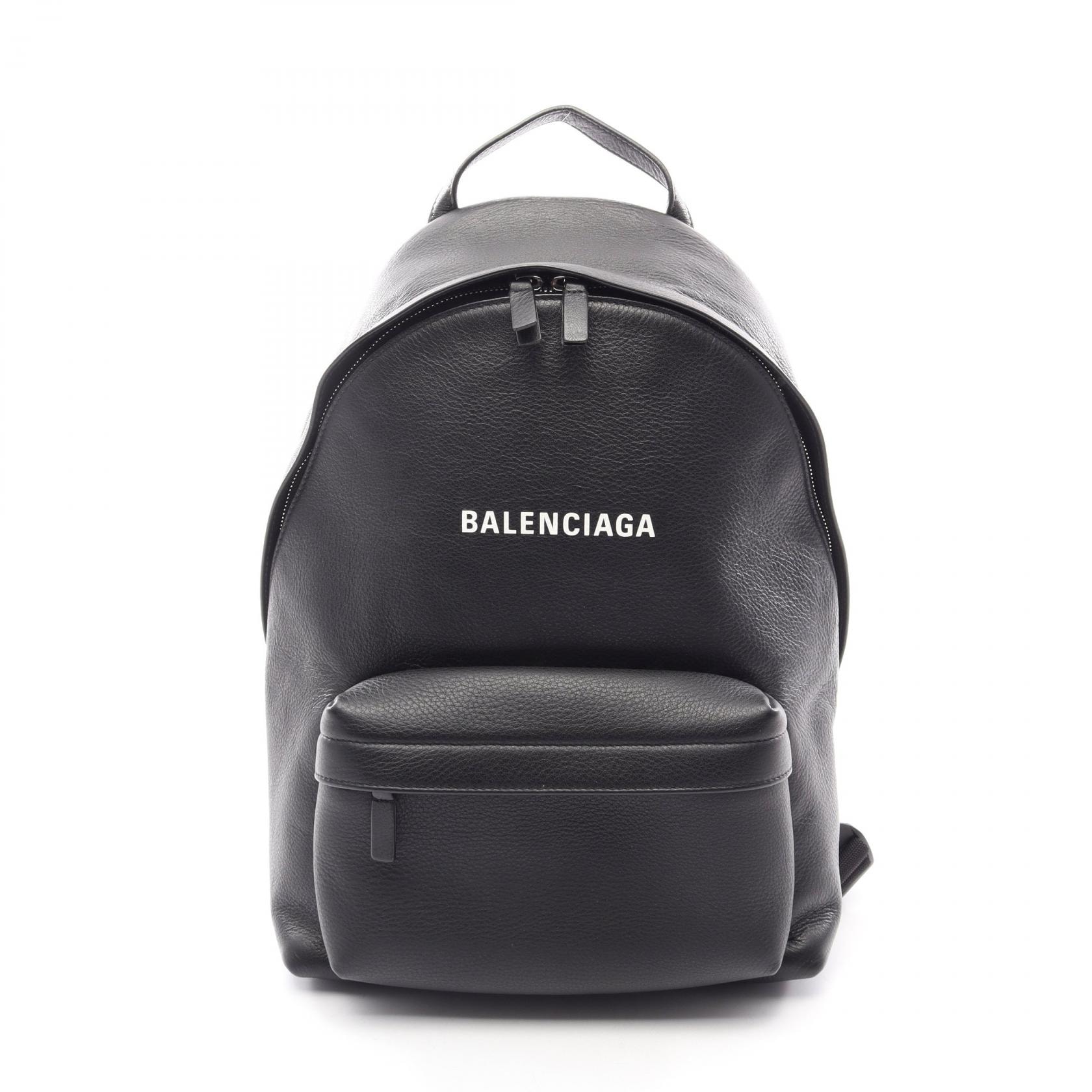 バレンシアガ BALENCIAGA EVERYDAY BACKPACK エブリデイ リュックサック バックパック バッグ レザー レディース ブラック系 552379 【中古】