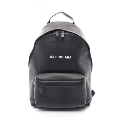 バレンシアガ BALENCIAGA EVERYDAY BACKPACK エブリデイ リュックサック バックパック バッグ レザー レディース ブラック系 552379 【中古】