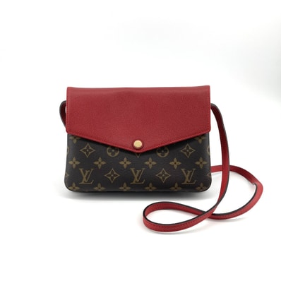 LOUIS VUITTON(ルイ・ヴィトン) トワイス モノグラムキャンバス M50184 ショルダーバッグ ブラウン×レッド