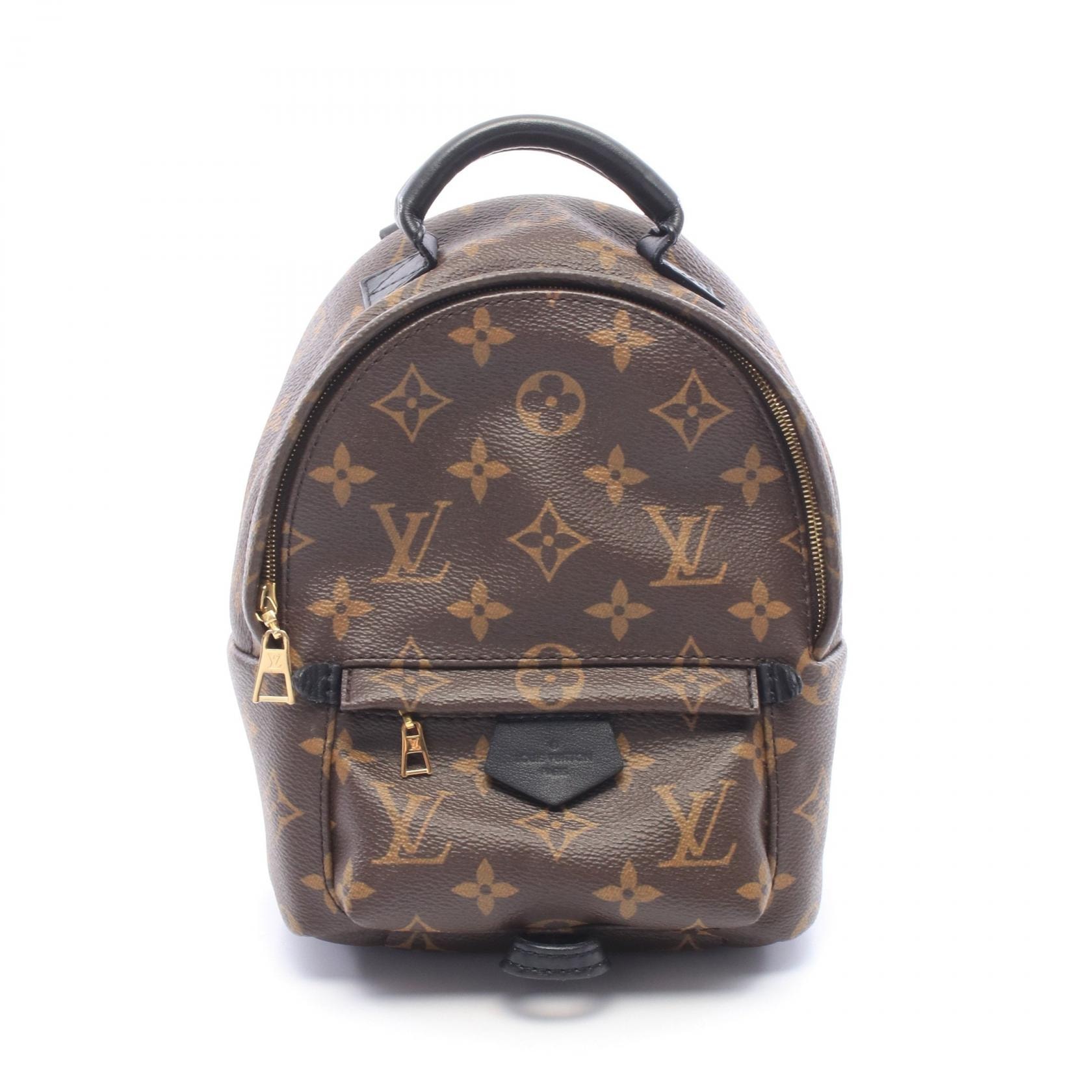 ルイ・ヴィトン LOUIS VUITTON パームスプリングス バックパック ミニ リュックサック バックパック バッグ PVCコーティングキャンバス レザー モノグラム レディース ブラウン系 / ブラック系 M42411 【中古】