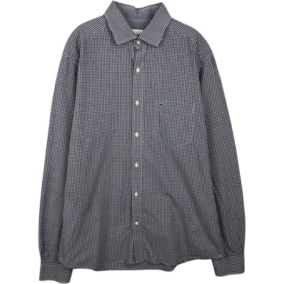 古着 00年代 ラコステ LACOSTE TAILORED FIT ギンガムチェック 長袖 コットンチェックシャツ 44 メンズL相当/eaa643322