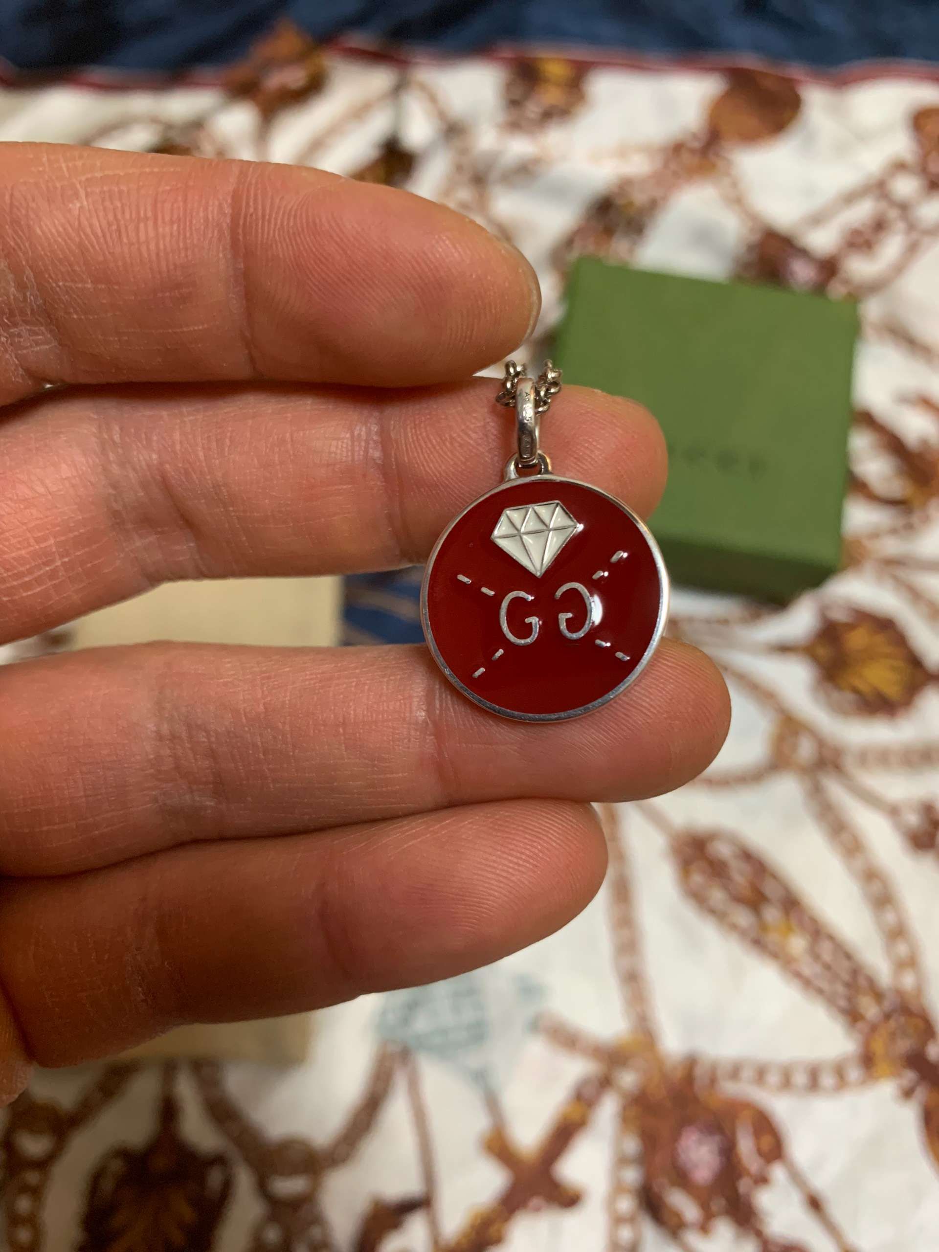 GUCCI Ghost Necklace "Red"