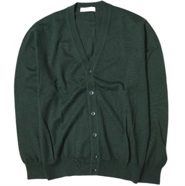 CRUCIANI クルチアーニ イタリア製 ハイゲージウールVネックカーディガン JU4506 48 Dark Green ニット 定価81,400円 トップス g20552
