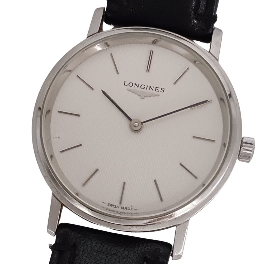 LONGINES ロンジン 手巻き メンズ 尾錠純正 革ベルト社外 腕時計 正規品 / C1350