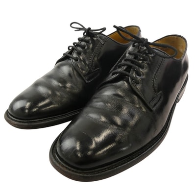 REGAL リーガル ドレスシューズ 07AL VAN JAC 外羽根 プレーントゥ ローカット ビジネス レザー シューズ ブラック系 25cm【中古】