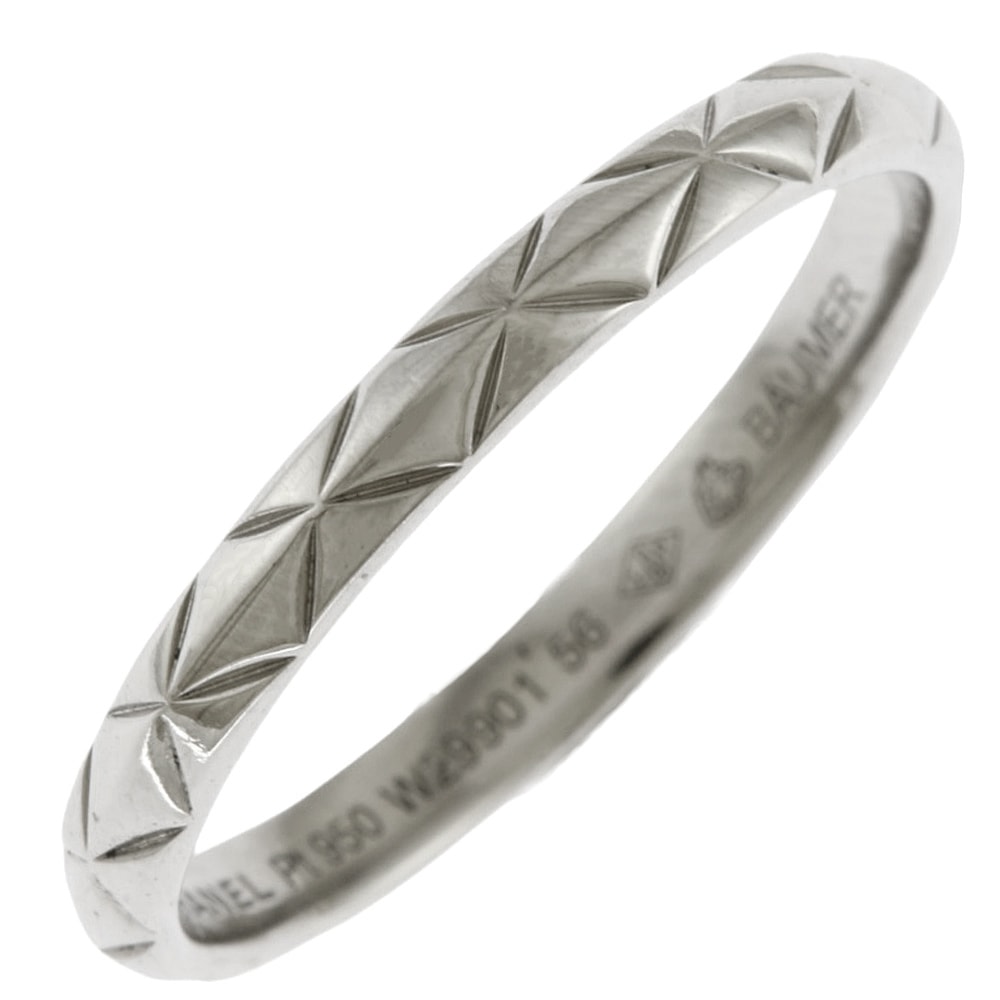 シャネル マトラッセ リング 指輪 15号 Pt950プラチナ ユニセックス CHANEL  中古