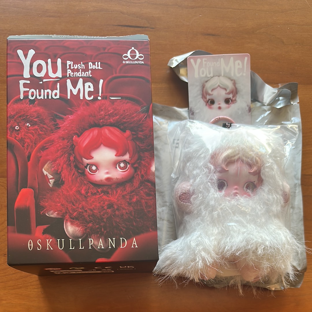 POP MART SKULLPANDA You Found Me! Series Plush Doll Pendant Ghostie