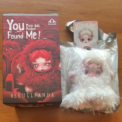 POP MART SKULLPANDA You Found Me! Series Plush Doll Pendant Ghostie