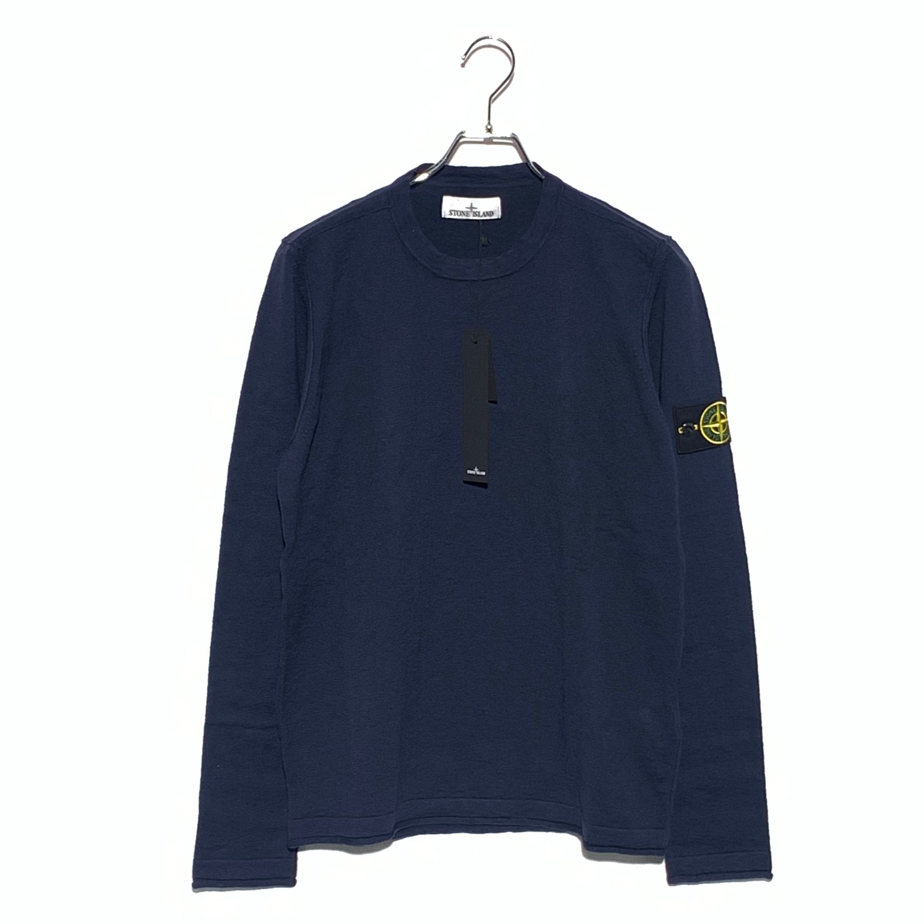 STONE ISLAND CREWNECK COTTON KNIT Navy