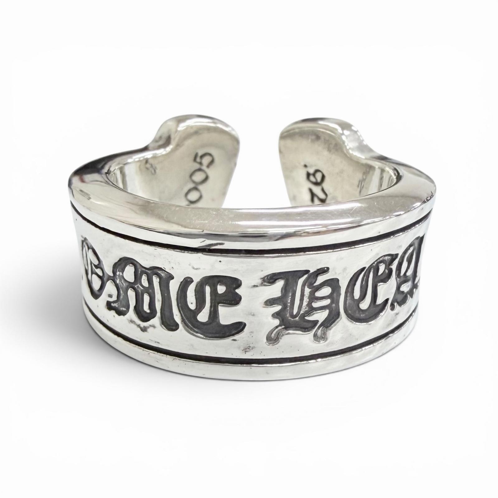 Chrome Hearts CH Scroll Label Ring / Large "Silver"