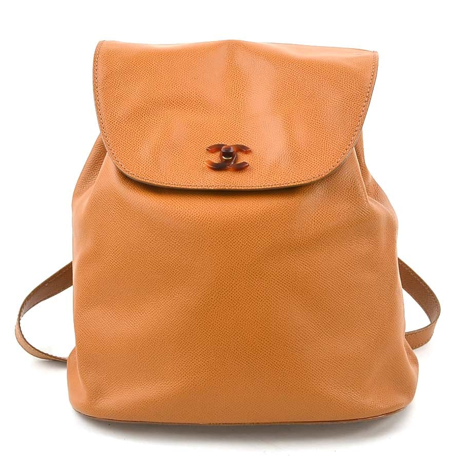 シャネル CHANEL リュック ココマーク レザー ブラウン ゴールド レディース【中古】 e60276g