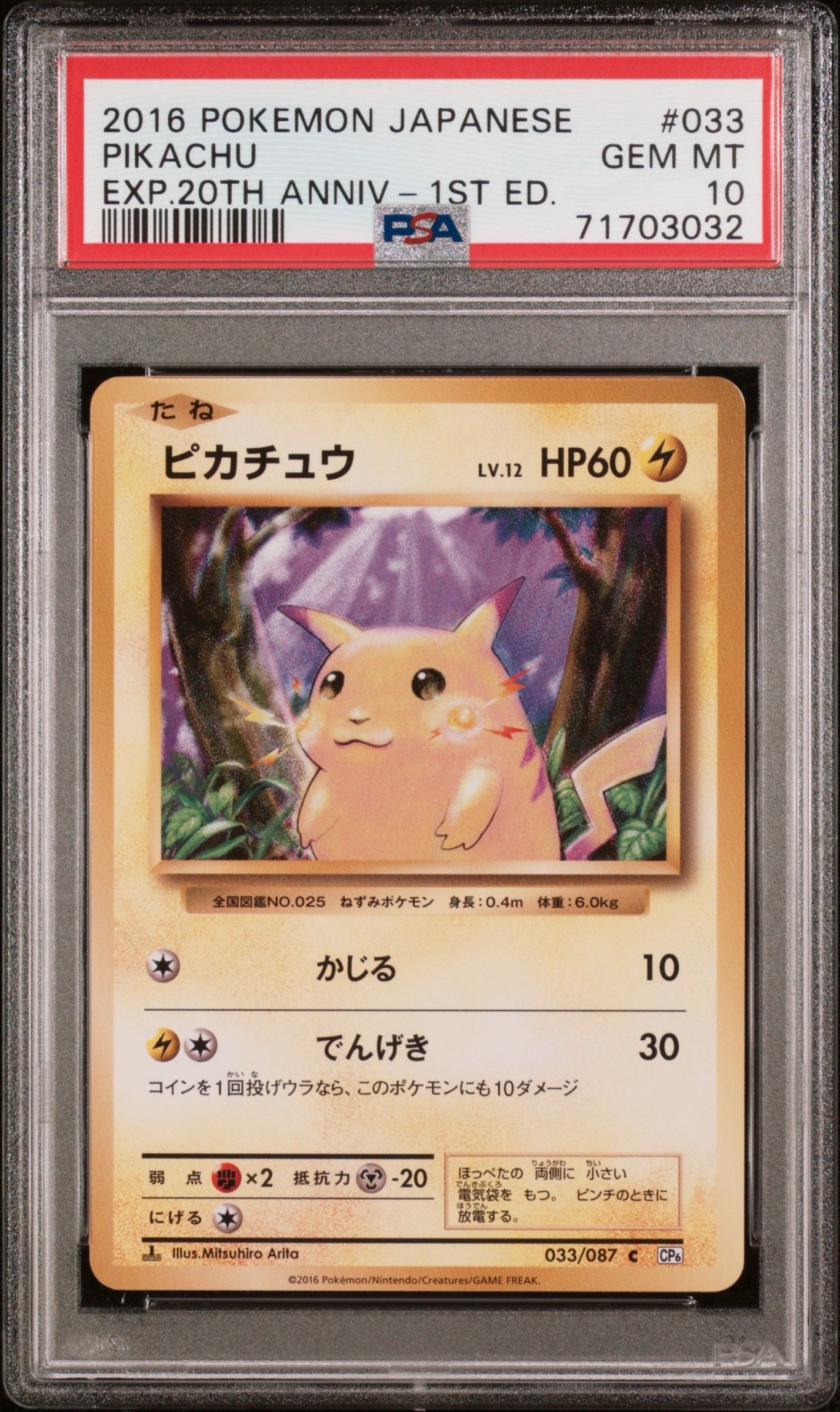 ピカチュウ C :1ED [CP6 033/087](コンセプトパック「ポケットモンスターカードゲーム 拡張パック 20th Anniversary」)
