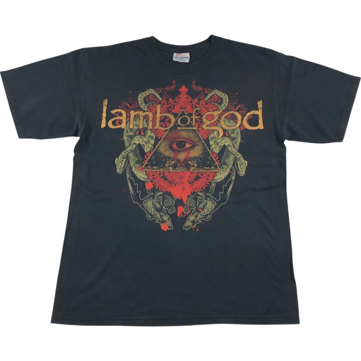 古着 ヘインズ Hanes HEAVYWEIGHT LAMB OF GOD ラムオブゴッド バンドTシャツ バンT メンズM相当/eaa541660