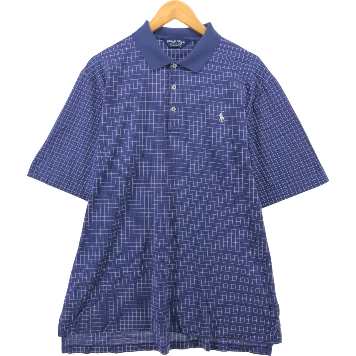 古着 ラルフローレン Ralph Lauren POLO GOLF ポロゴルフ 半袖 チェック ポロシャツ メンズXL相当/eaa552195