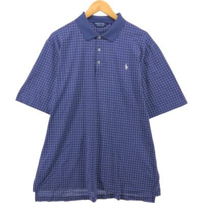 古着 ラルフローレン Ralph Lauren POLO GOLF ポロゴルフ 半袖 チェック ポロシャツ メンズXL相当/eaa552195
