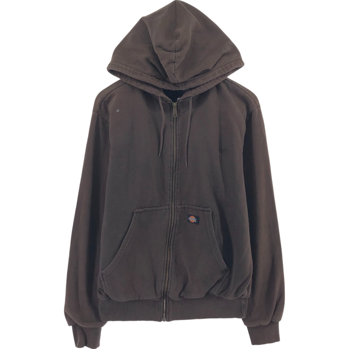 古着 ディッキーズ Dickies バックプリント フルジップスウェットシャツ トレーナー メンズM相当/eaa492116