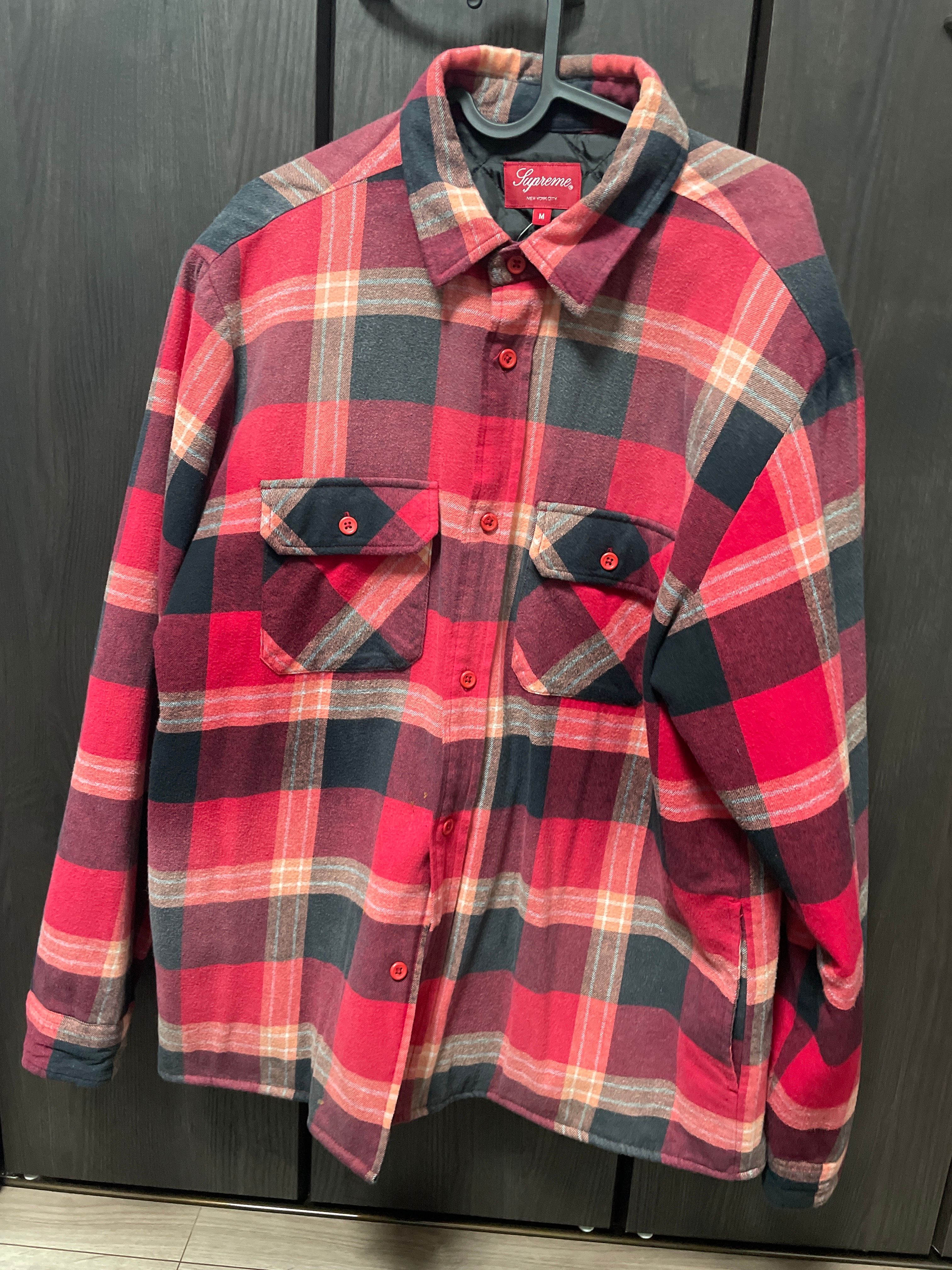 Supreme Quilted Flannel Shirt "Red"