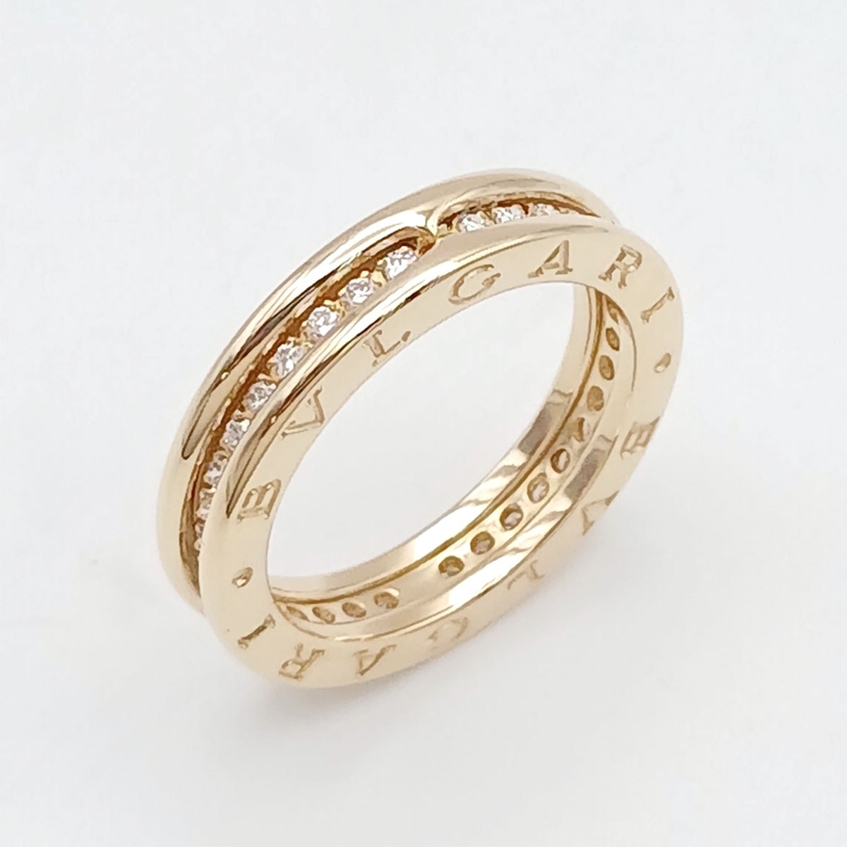BVLGARI ブルガリ B-ZERO1 ダイヤモンドリング 750YG XS 55 リング・指輪 AN850561 K18イエローゴールド イエローゴールド  レディース【中古】