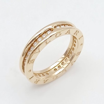BVLGARI ブルガリ B-ZERO1 ダイヤモンドリング 750YG XS 55 リング・指輪 AN850561 K18イエローゴールド イエローゴールド レディース【中古】