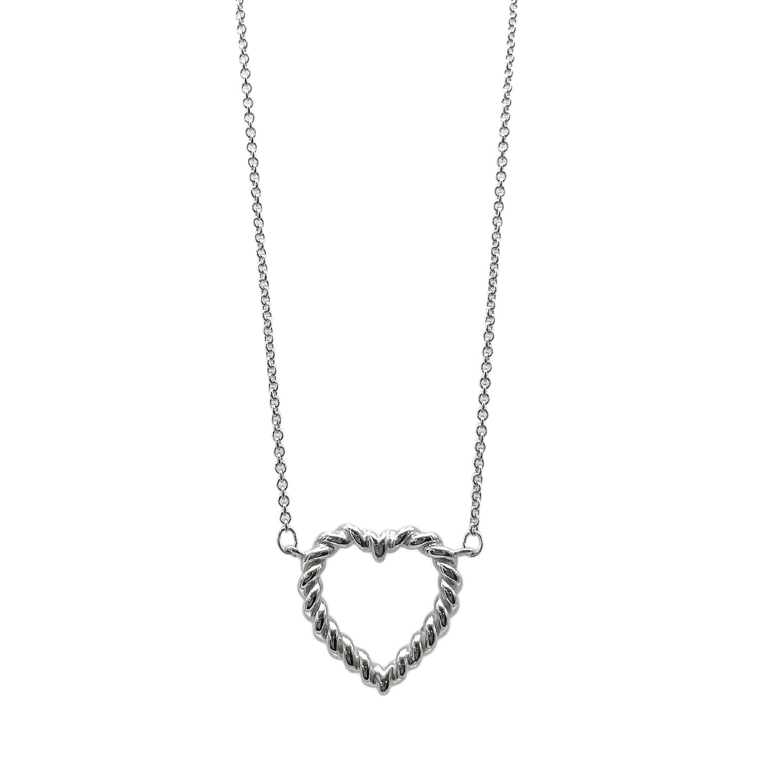 TIFFANY&Co. ティファニー ツイストハート ネックレス
 ペンダント ねじねじ SV925 シルバー 新品仕上済 レディース
 【中古】
