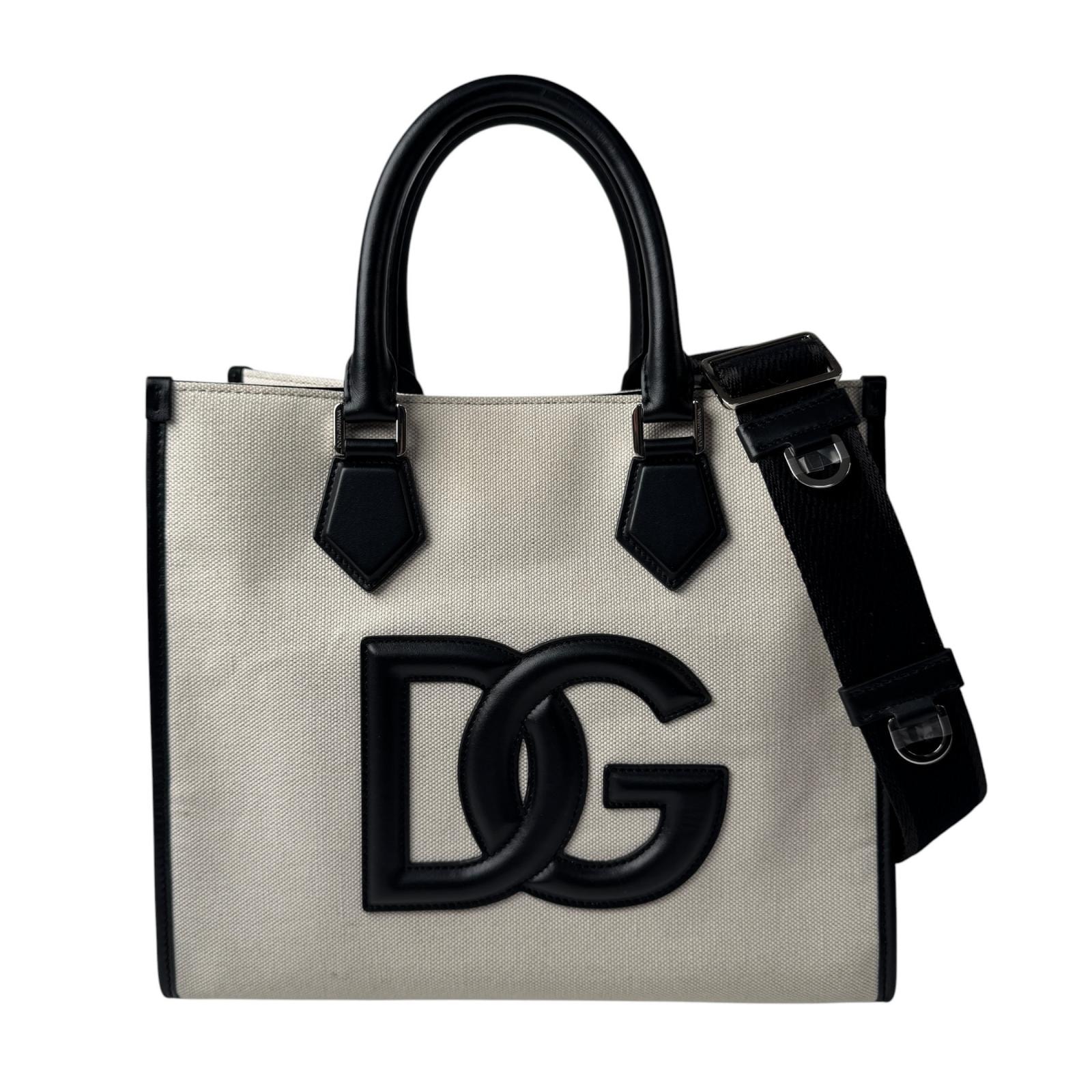 ドルチェ&ガッバーナ D&G Dolce&Gabbana 2way トートバッグ ショルダーバッグ DGロゴ キャンバス 斜めがけ クロスボディ レディース