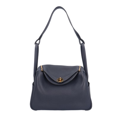 エルメス リンディ26 ショルダーバッグ レザー ネイビー レディース HERMES 中古