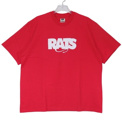 新品 RATS ラッツ BOX LOGO WAY OF LIFE TEE 24'SPT-0801 ボックスロゴ Tシャツ レッド 赤 ショートスリーブ カットソー 半袖 サイズXL
