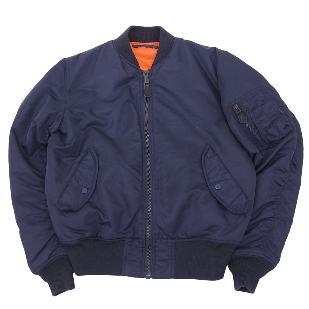 アヴィレックス MA-1 リバーシブル フライト ジャケット アウター メンズ ネイビー オレンジ L 6132077 L