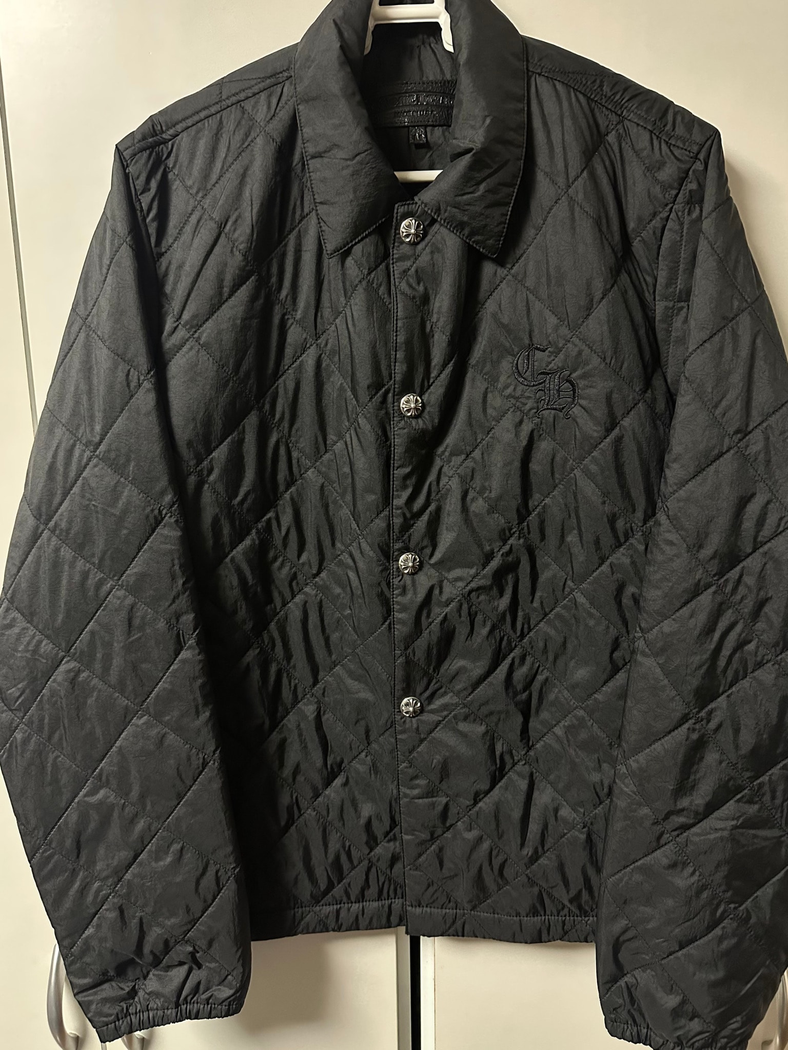 Chrome Hearts CH Logo Embroidery Quilting Nylon Jacket "Black"
