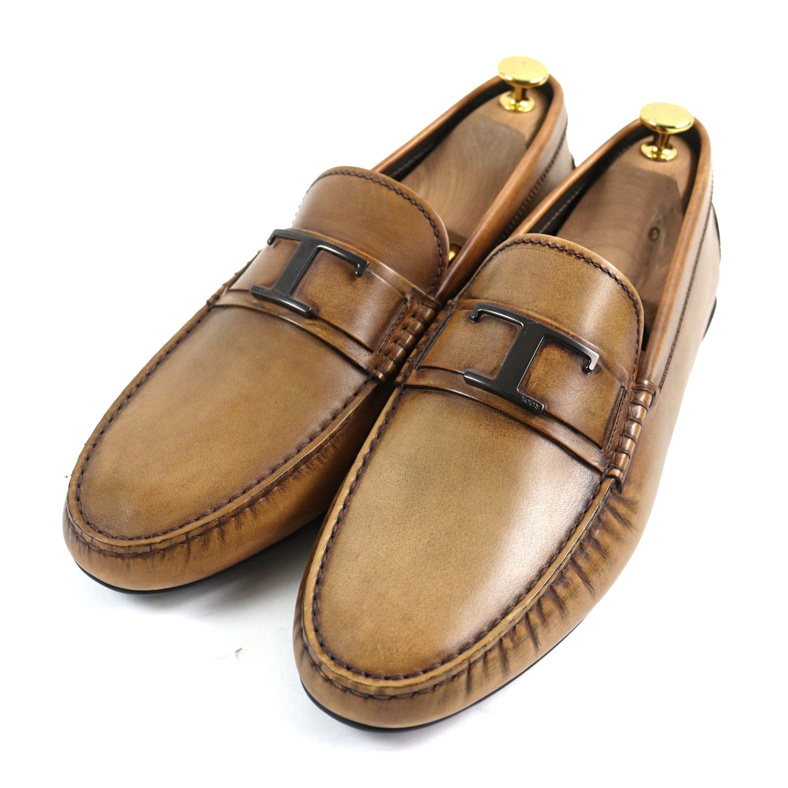 極美品 トッズ ドライビングシューズ シティ ゴンミーニ ブラウン メンズ 9